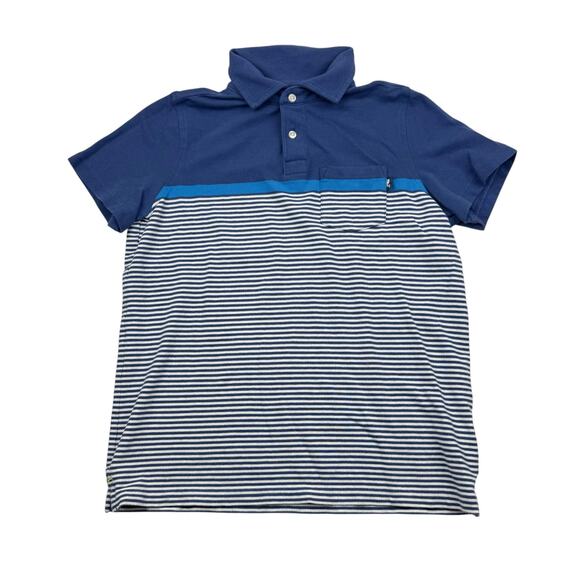 Vineyard Vines Blue Striped Polo Shirt - Picture 1 of 5